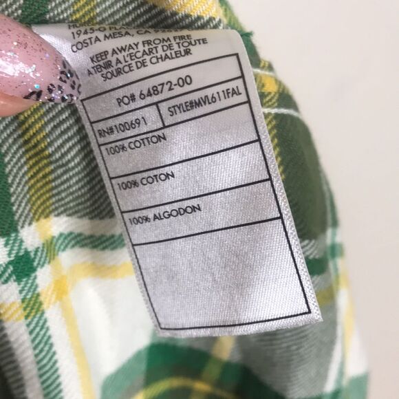 Hurley mens button down long sleeve plaid flannel size large surfer Y2K retro - Picture 6 of 10